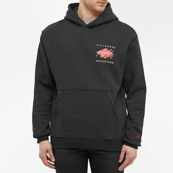 Air Jordan Graphic Fleece Hoodie 'Black Red', black