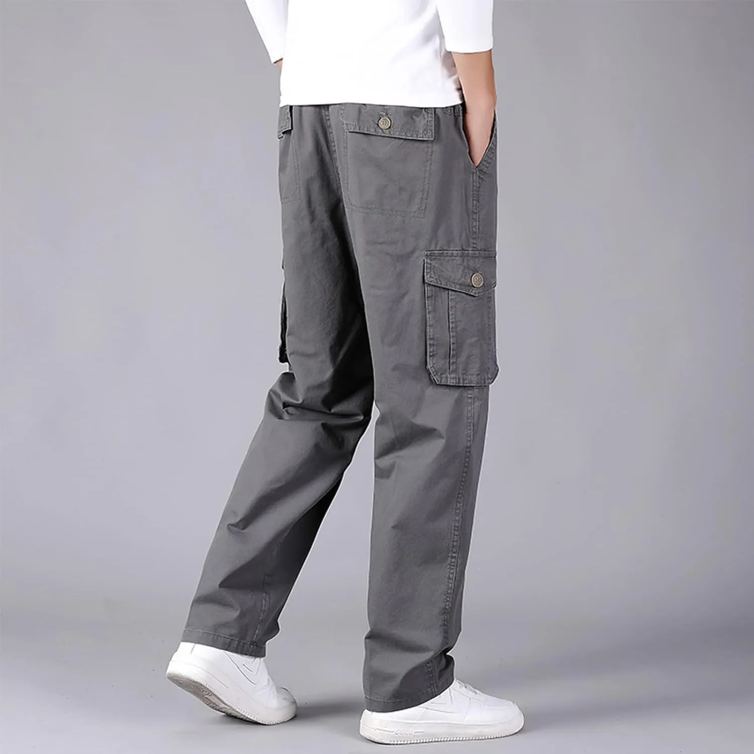 Cargo Pants for Men Big and Tall, Loose Jogger Pants High Street Sports Outdoor Running Sweater Trousers Cargo Pants