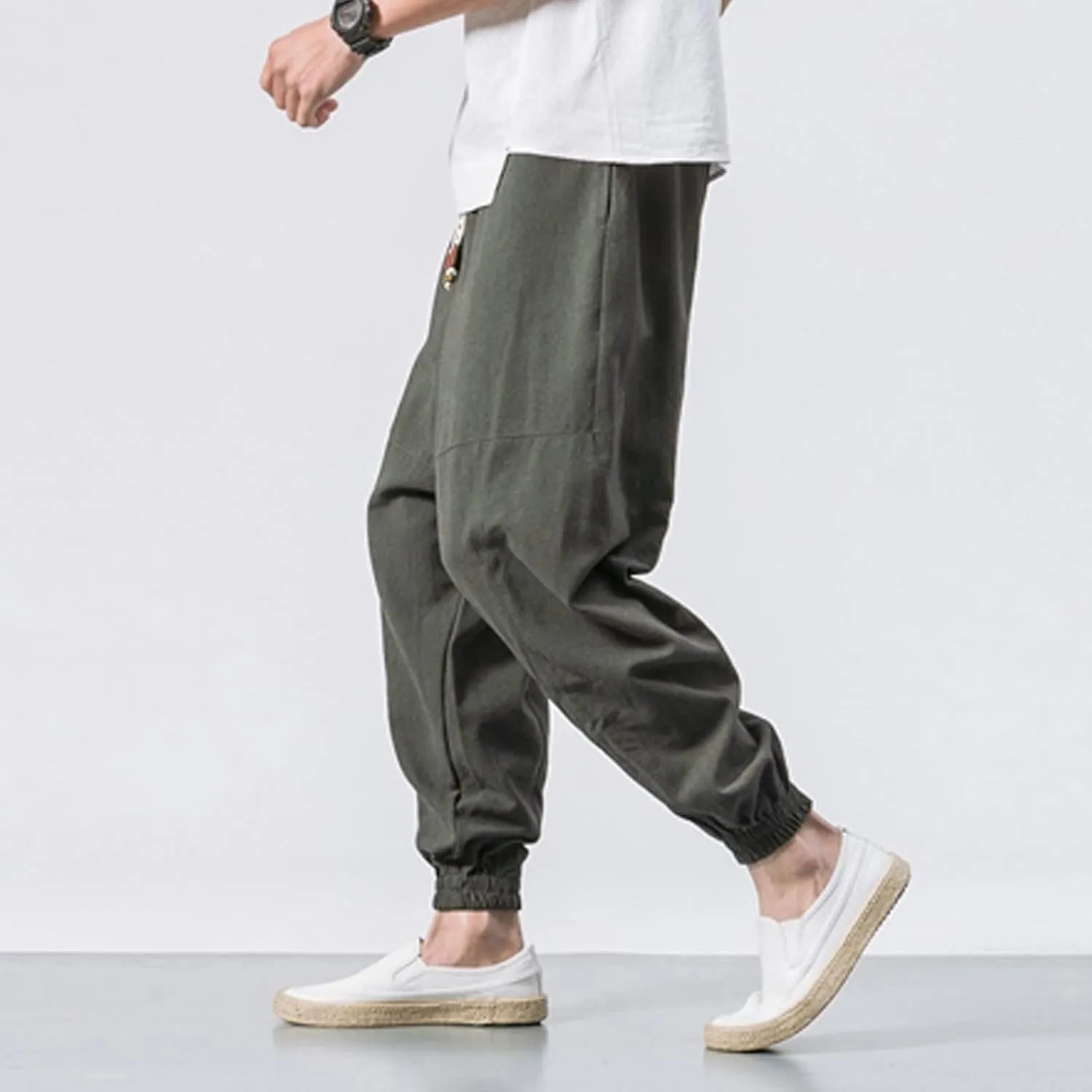 Cargo Trousers for Men Sweatpants Jogging Bottoms Regular Fit Fleece Tracksuit Joggers Gym Sport Drawstring Trousers