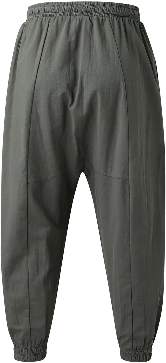 Cargo Trousers for Men Sweatpants Jogging Bottoms Regular Fit Fleece Tracksuit Joggers Gym Sport Drawstring Trousers