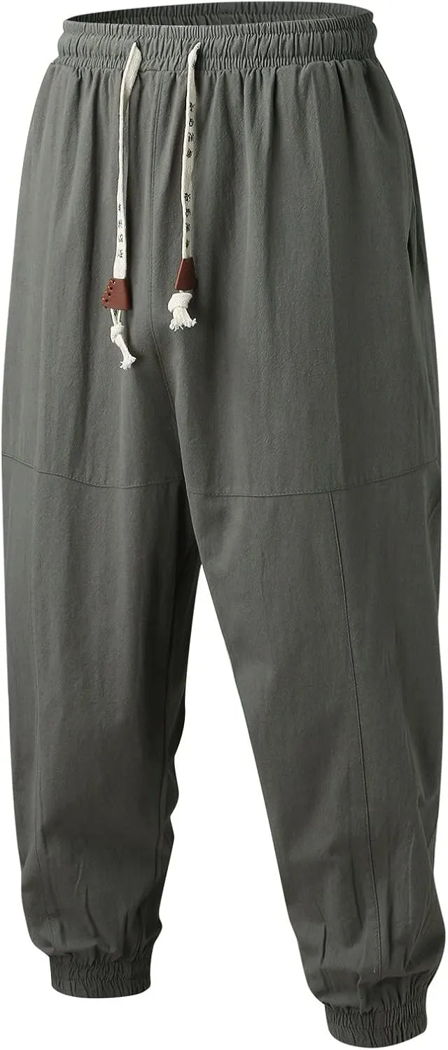 Cargo Trousers for Men Sweatpants Jogging Bottoms Regular Fit Fleece Tracksuit Joggers Gym Sport Drawstring Trousers