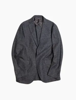 Charcoal Speckled Wool Silk Blazer