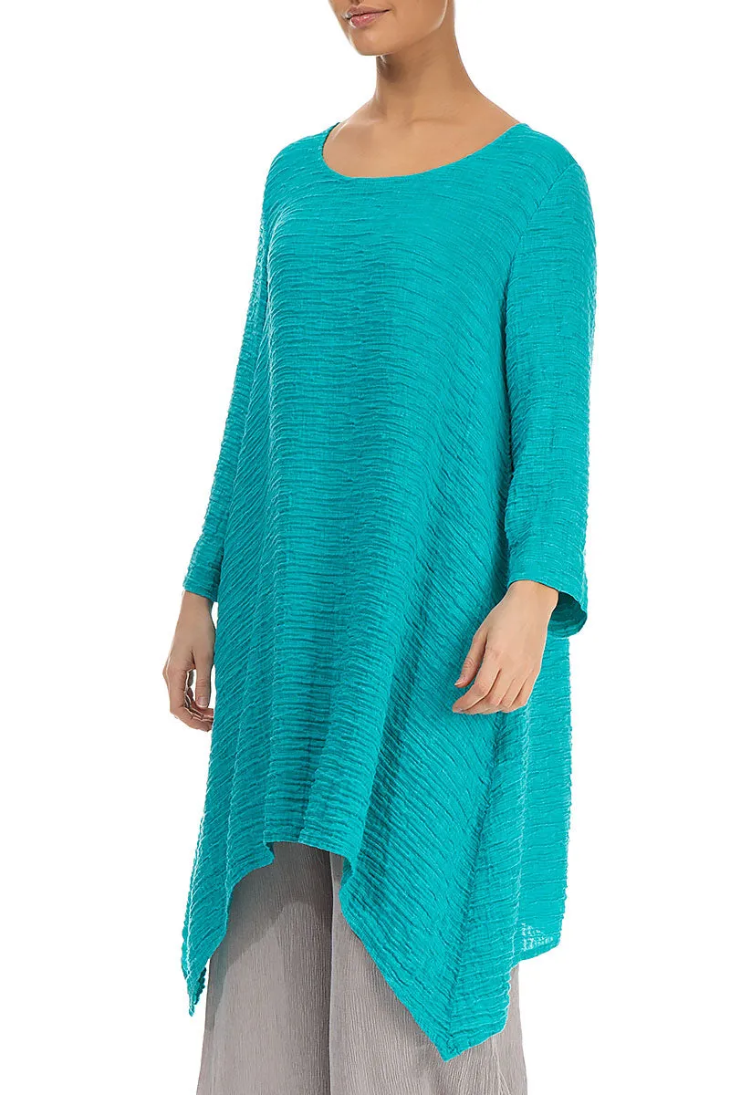 Dropped Edge Ocean Crinkled Tunic