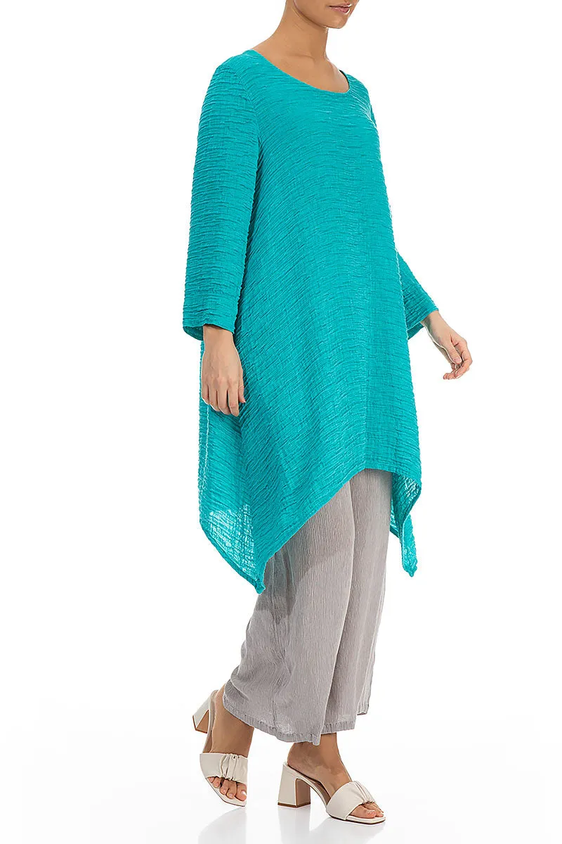 Dropped Edge Ocean Crinkled Tunic