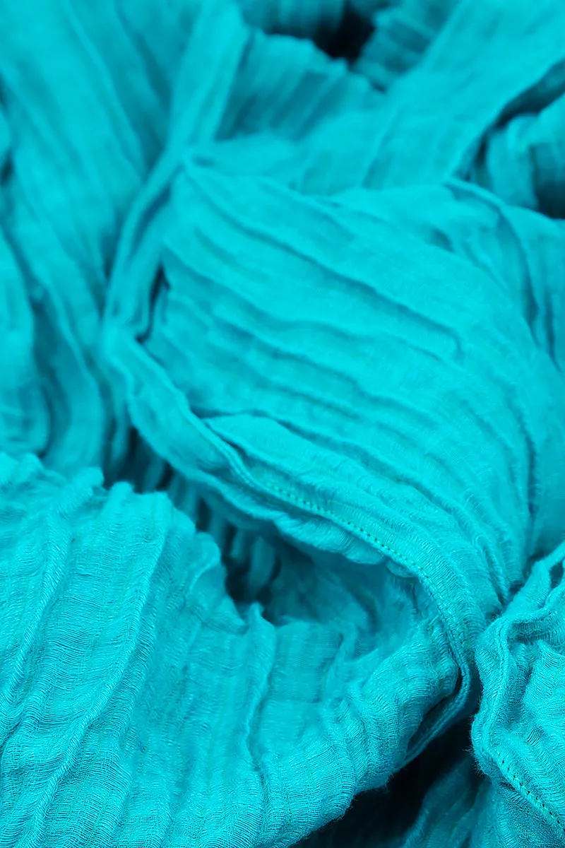 Dropped Edge Ocean Crinkled Tunic