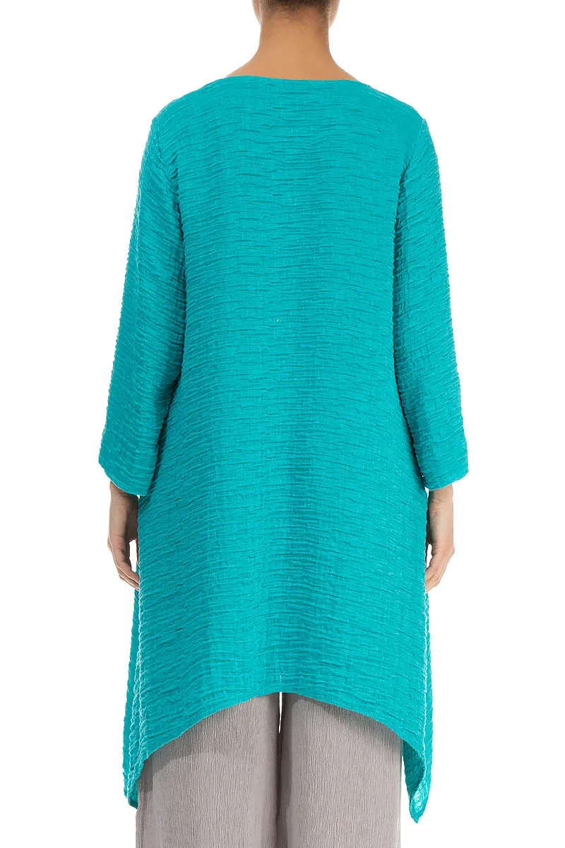 Dropped Edge Ocean Crinkled Tunic