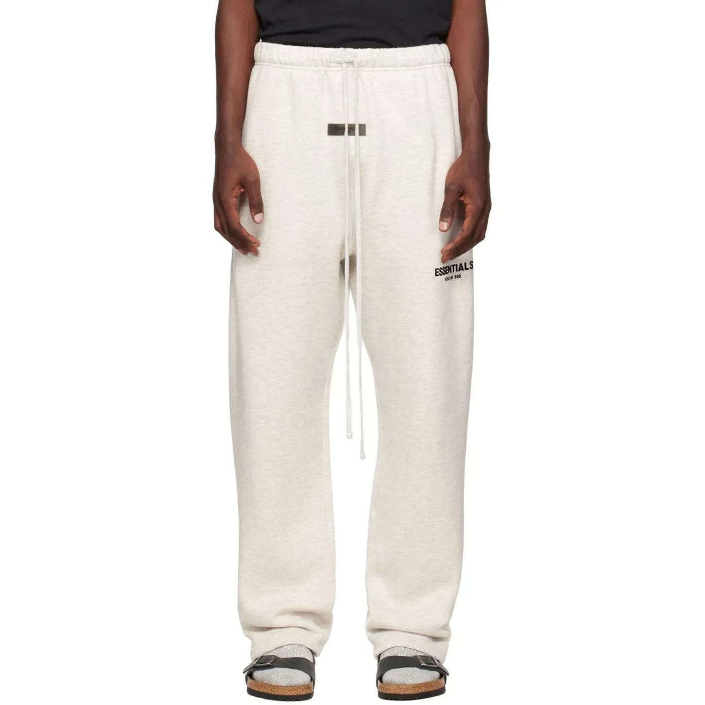 Essentials Fear of God Relaxed Sweatpants in Light Oatmeal Color