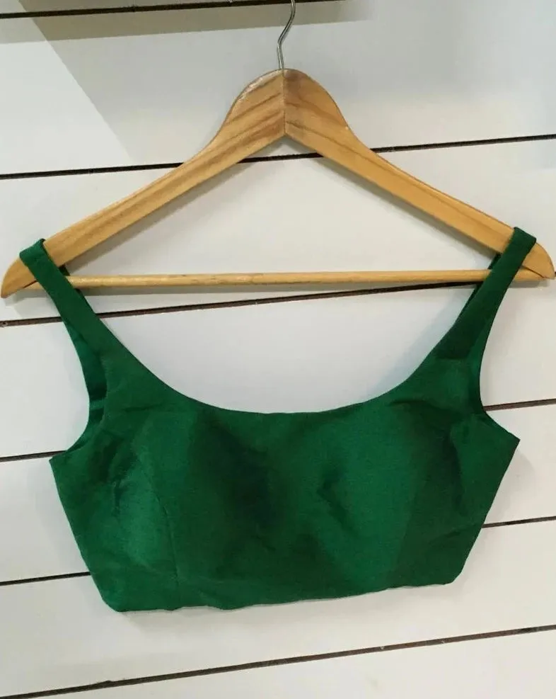 Green Readymade Artificial Silk Blouse