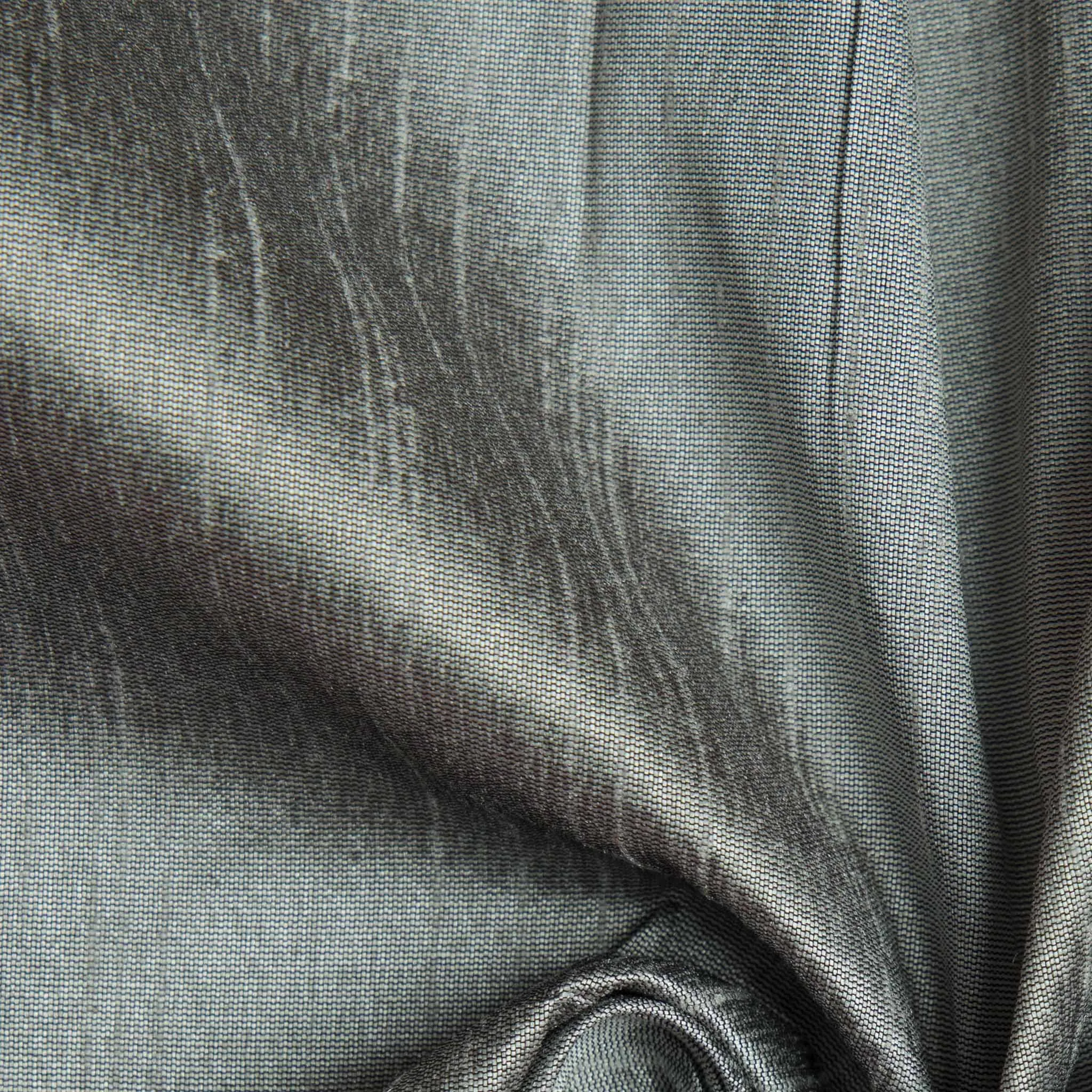 Grey Semi Dupion Cotton Silk Fabric