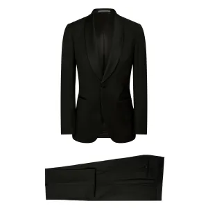 HENRY SARTORIAL Shawl Collar Dinner Suit BLACK REG