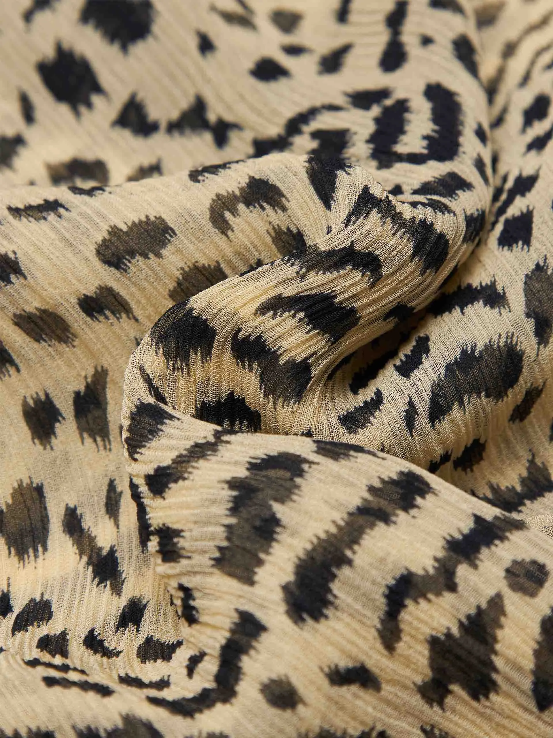 Leopard Print Silk Blouse