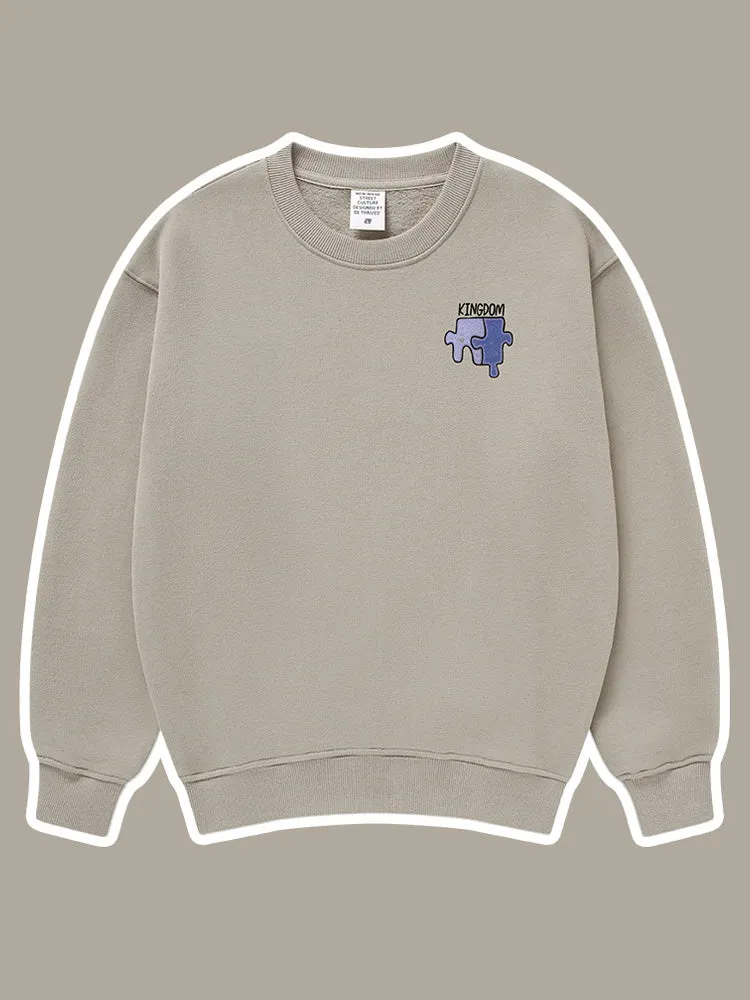 Loose-Fittng Letter Print Kids Hoodies