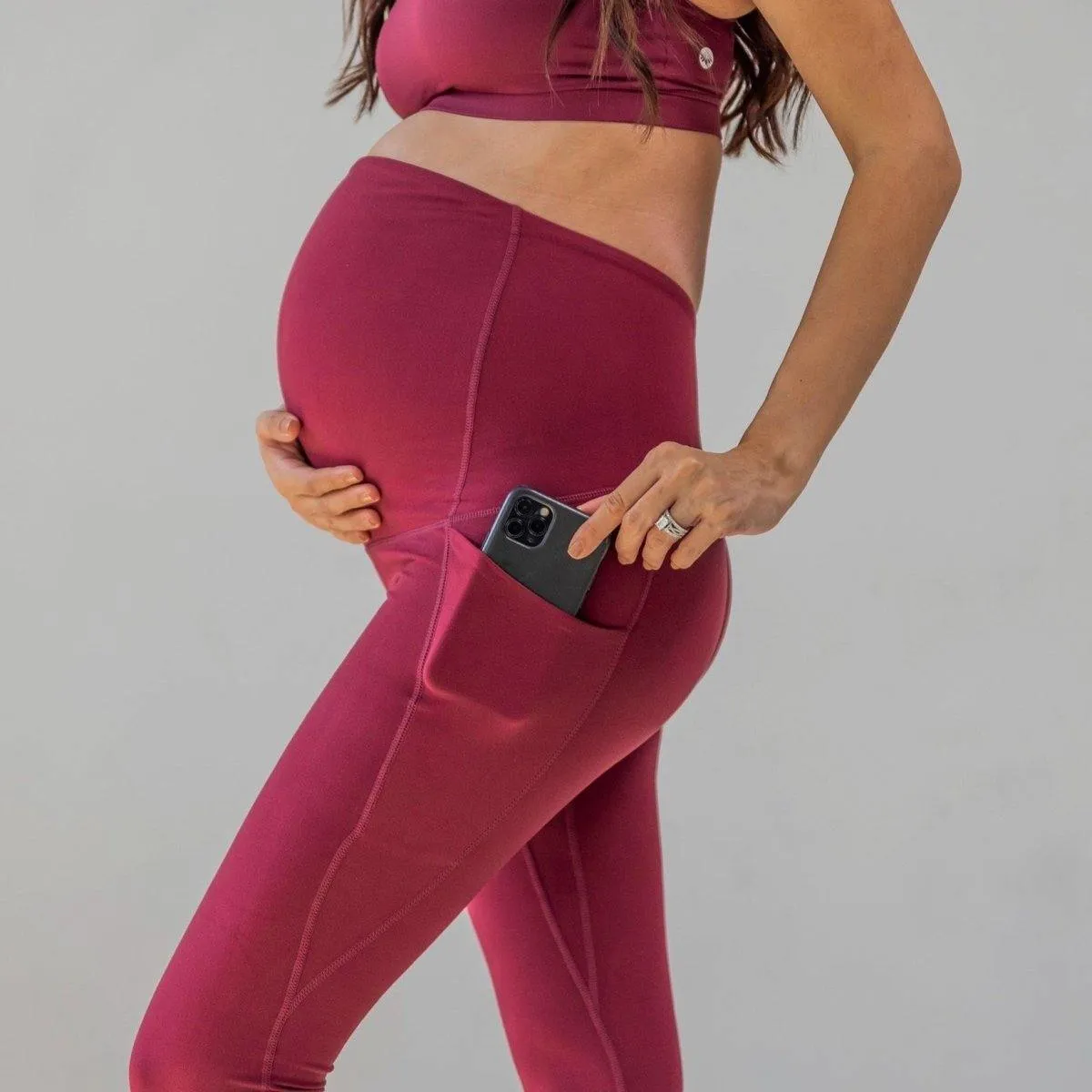 Lux Maternity Pants - Mulberry