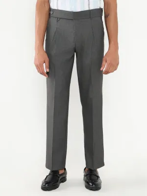 Men Grey Solid Formal Loose fit Trousers