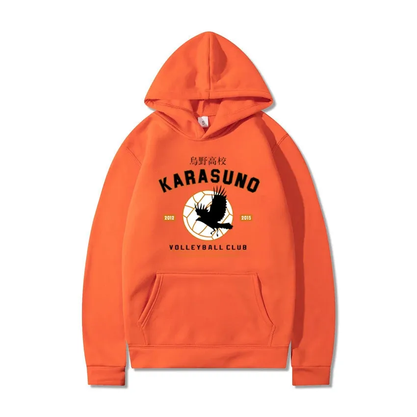 Men''s Hoodies  Cartoon Haikyuu Funny Japanese Anime Streetwear Harajuku Karasuno Fly High Graphic Sweatshirts Men Women Hoodie