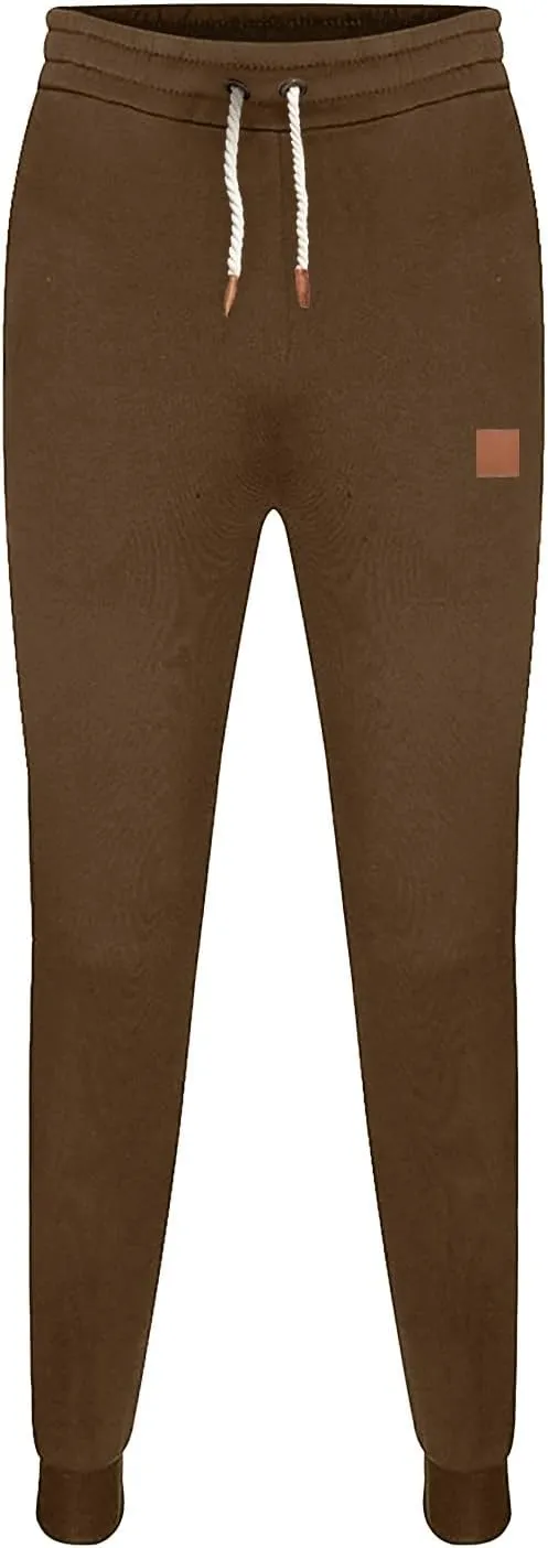 Mens Workout Cargo Sweatpants Fleece Joggers with Pockets Mens Workout Cargo Sweatpants Athletic Pants Open Bottom