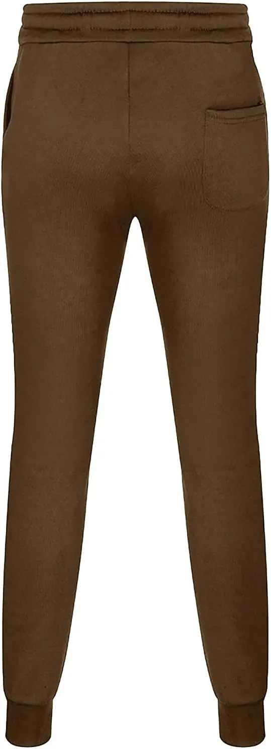 Mens Workout Cargo Sweatpants Fleece Joggers with Pockets Mens Workout Cargo Sweatpants Athletic Pants Open Bottom