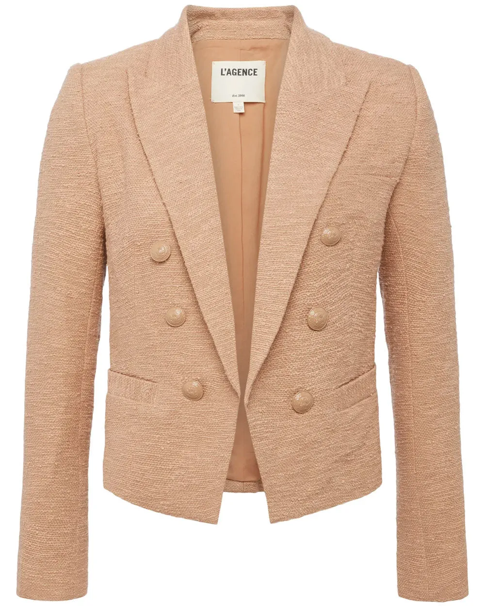 Praline Double Breasted Brooke Crop Blazer