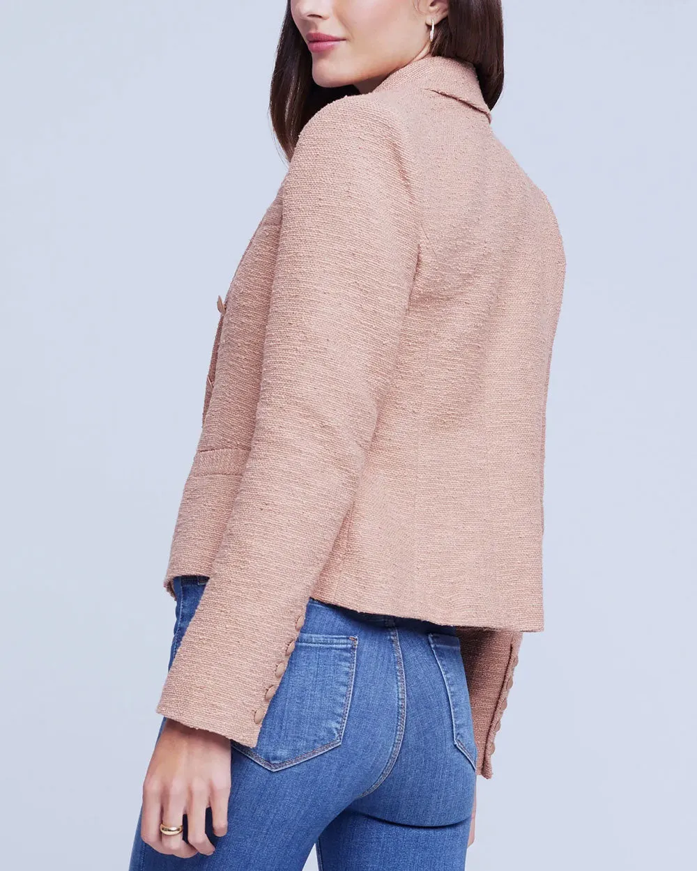 Praline Double Breasted Brooke Crop Blazer