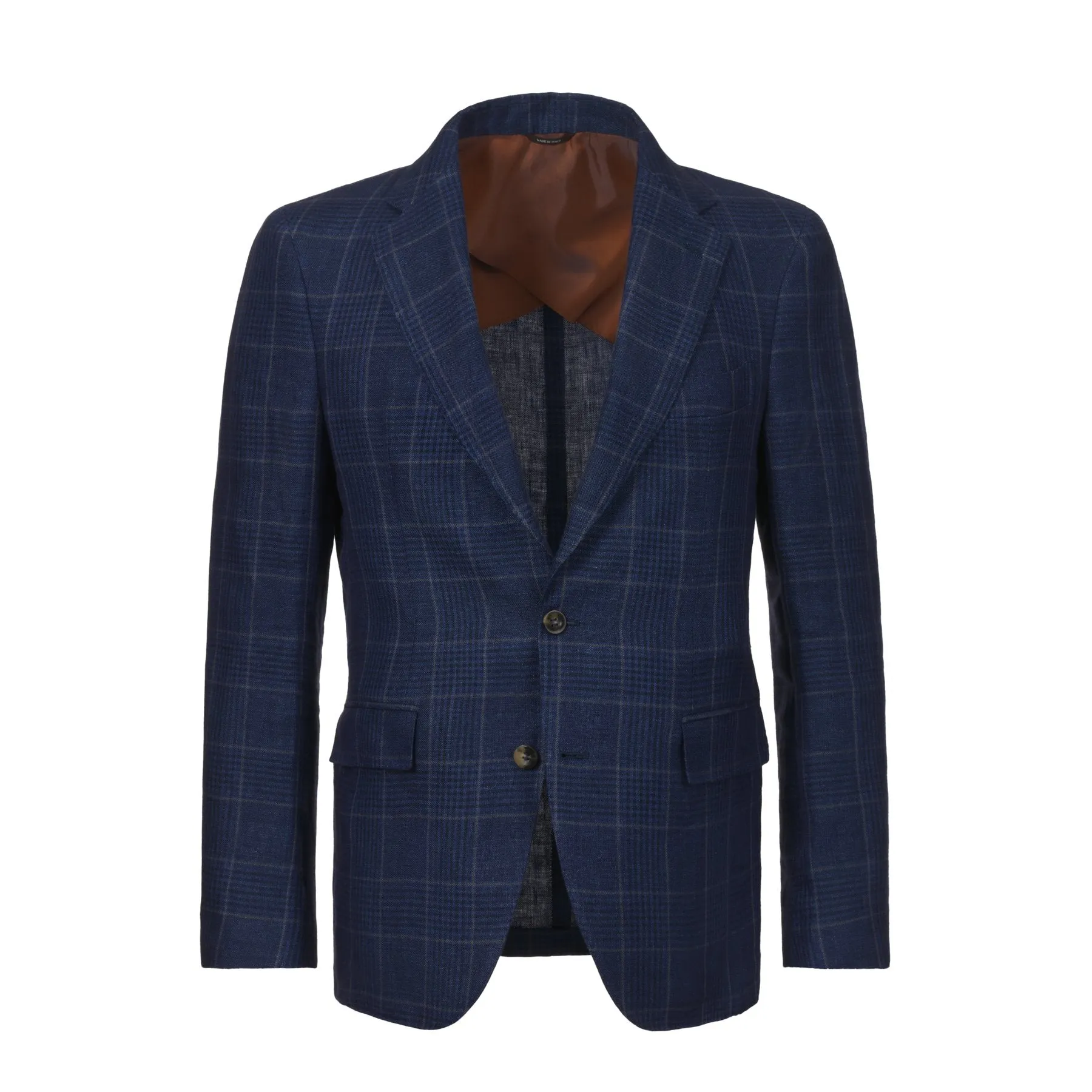 Rain System Handmade Unstructured Linen Blazer in Blue