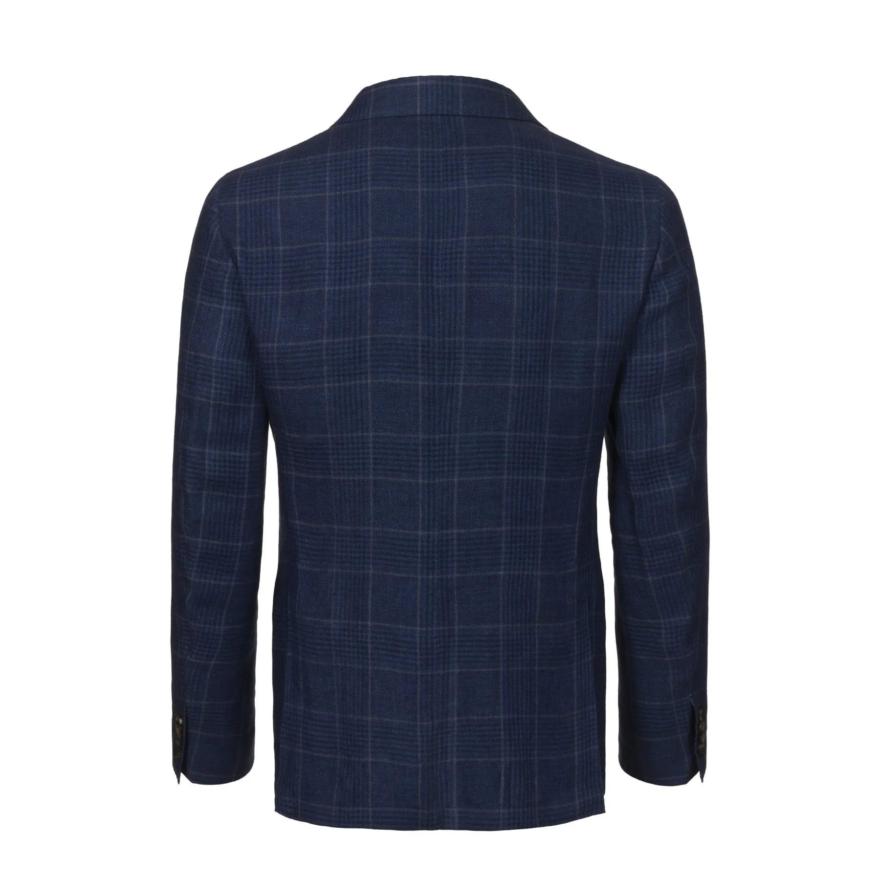 Rain System Handmade Unstructured Linen Blazer in Blue