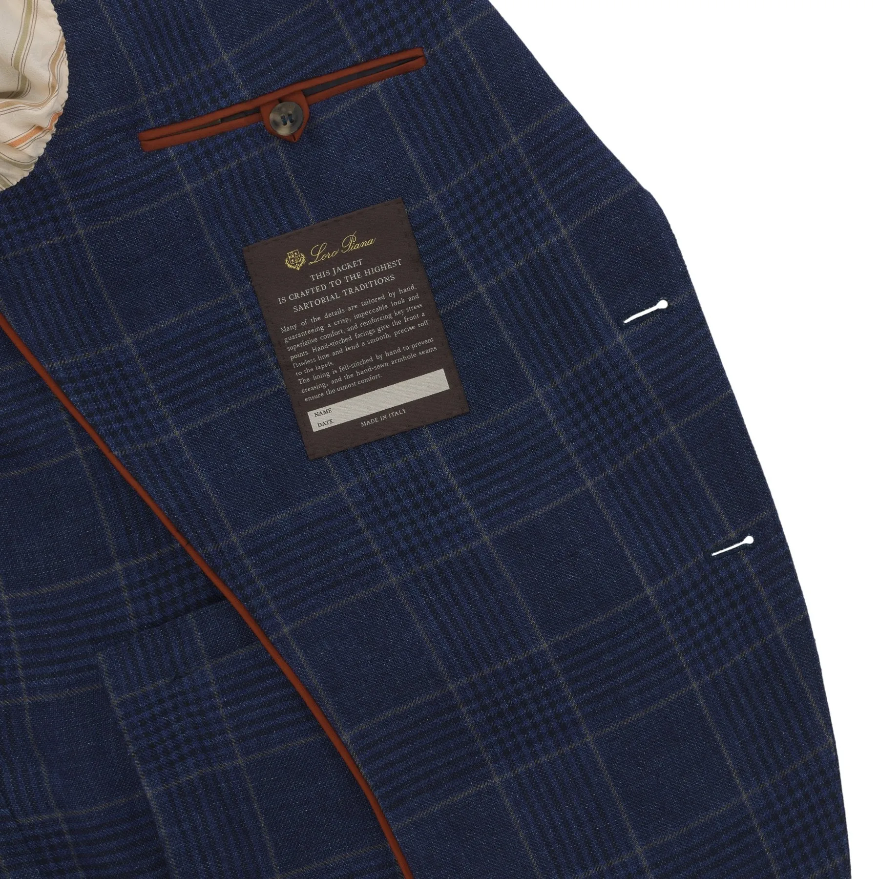 Rain System Handmade Unstructured Linen Blazer in Blue